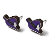 Wood Stud Earrings EJEW-Z054-02J-1
