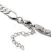 304 Stainless Steel Cuban Link Chain Necklace NJEW-K249-01A-P-3