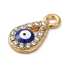 Alloy Enamel Rhinestone Glass Pendants ENAM-U003-02G-09-2