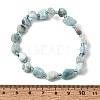 Natural Larimar Nuggets Beaded Stretch Bracelets GG-CBAAAA7-01-4