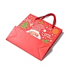 Christmas Santa Claus Print Paper Gift Bags with Nylon Cord Handle CARB-K003-01B-02-3