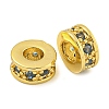 Rack Plating Brass Micro Pave Cubic Zirconia Spacer Beads KK-F089-39B-G04-1
