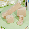 4pcs 4 styles Square & Rectangle Velvet Jewelry Gift Boxes Set ODIS-DC0001-02-3