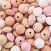 80Pcs 8 Style Food Grade Eco-Friendly Silicone Beads SIL-TA0001-04-4