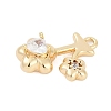 Brass Micro Pave Cubic Zirconia Pendants LS-ZIRC-P122-03C-G-2
