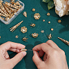 72Pcs 9 Styles Brass Bead Caps FIND-AR0005-37-4