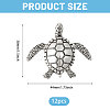 12Pcs Turtle Alloy Lapel Pinks for Backpack Clothes JEWB-CA0001-88AS-2