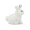 Animal Theme Flocky Opaque Resin Pendants RESI-H042-01P-04-1