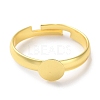 Rack Plating Adjustable Brass Ring Findings X-KK-F090-08G-01-2