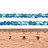AB Color Plated Transparent Glass Beads Strands GLAA-G127-01O-2