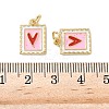 Brass Enamel Charms X-KK-C110-34G-3