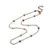 Vacuum Plating Golden 304 Stainless Steel with Enamel Satellite Chain Necklaces NJEW-G117-01G-01-1