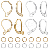 CREATCABIN 40Pcs 4 Styles Brass Leverback Earring Findings DIY-CN0002-84-1
