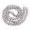 Electroplate Transparent Glass Beads Strands EGLA-N002-34C-C06-2