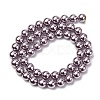 Electroplated Shell Pearl Beads Strands BSHE-G041-8mm-02-2