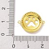 Real 18K Gold Plated Brass Micro Pave Cubic Zirconia Connector Charms KK-L209-048G-01-3