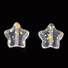 Spray Painted Glass Beads GLAA-R211-04-F03-3