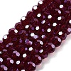 Electroplate Transparent Glass Beads Strands EGLA-A035-T10mm-A02-1