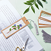 DIY Flower Pattern Paper Bookmark Embroidery Making Kits DIY-WH0304-311-6