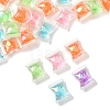 32Pcs UV Plating Rainbow Iridescent Acrylic Beads OACR-FS0002-14-3