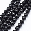 Natural Black Onyx Beads Strands G-E469-08-8mm-1
