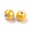 Glazed Porcelain Beads PORC-D001-8mm-16-3