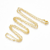 Brass Cable Chain Necklaces X-MAK-T006-05G-1