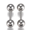 304 Stainless Steel Ball Stud Earrings EJEW-H113-02P-A-1
