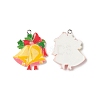 Christmas Theme Opaque Resin Pendants RESI-C021-01G-2