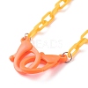 Personalized Opaque Acrylic Cable Chain Necklaces NJEW-JN03432-10-2