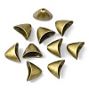 Tibetan Style Alloy Triangle Apetalous Bead Cones TIBE-5212-AB-FF-2