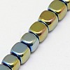 Electroplate Non-magnetic Synthetic Hematite Beads Strands G-J172-3x3mm-06-3