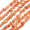 Natural Red Aventurine Chip Bead Strands G-M205-10A-1
