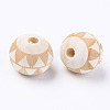 Unfinished Natural Wood European Beads WOOD-S057-006B-2