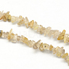 Natural Gold Rutilated Quartz Stone Bead Strands G-R192-A20-1