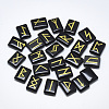Natural Dyed & Heated Black Agate Cabochons G-T122-26C-1
