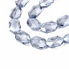 Electroplate Transparent Glass Beads Strands EGLA-S194-16B-4