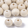 Natural Unfinished Wood Beads WOOD-S651-A10mm-LF-1