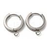 201 Stainless Steel Huggie Hoop Earrings Findings STAS-A167-01N-P-1