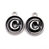 Platinum Plated Alloy Charms X-ENAM-S118-02C-P-1