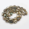 Full Rainbow Plated Crystal Glass Oval Beads Strands EGLA-F026-A03-2