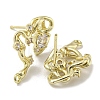 Brass Cubic Zirconia Stud Earring Findings LS-KK-R154-11G-2