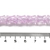 Transparent Crackle Glass Beads Strands GLAA-D025-01J-4