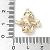 Brass Micro Pave Clear Cubic Zirconia Pendants KK-G491-23G-3