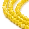 Opaque Solid Color Electroplate Glass Beads Strands GLAA-F029-P4mm-A05-3