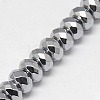 Electroplate Non-magnetic Synthetic Hematite Beads Strands G-J161-6x4mm-02-3