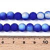 Frosted Opaque Glass Beads Strands GLAA-T032-P8mm-MBB11-4