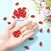 30Pcs Carved Cinnabar Beads CARL-YW0001-01-4