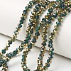 Electroplate Transparent Glass Beads Strands EGLA-A034-T4mm-O10-1