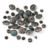 18Sets 9 Styles Brass Snap Buttons FIND-SW0001-33-2
